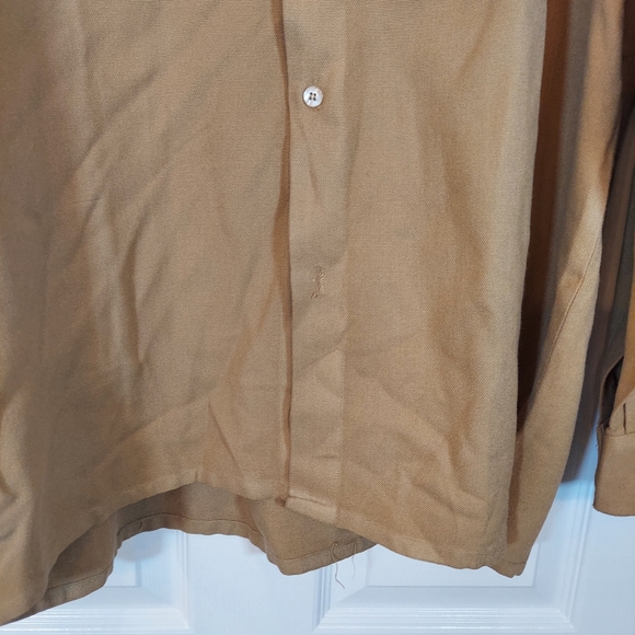 Andro One by appointment to her majesty the queen button down brown shirt 45 XL - Picture 5 of 6